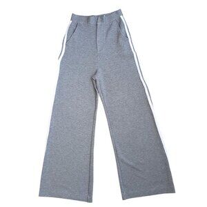 LAFATA NYC Gray Tailored Travel Pants – Wide Leg Athleisure Trousers, Size S/M